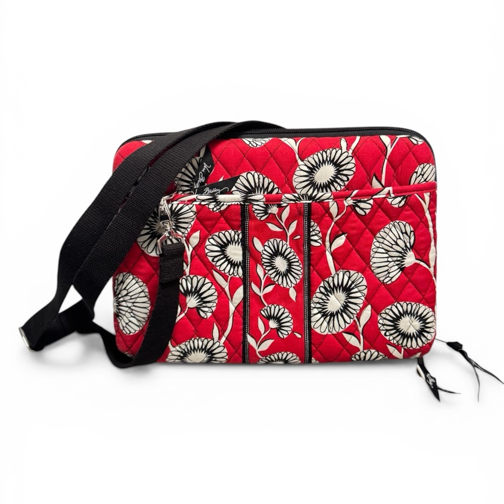 Vera Bradley Red and Black Floral Laptop/tablet bag